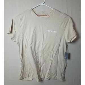 Airwalk Graphic T-Shirt Crew Neck Short Sleeve Casual Top 3XL Off‎ White N